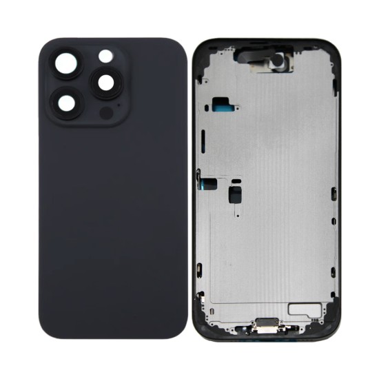 Tampa Traseira+Frame+Flex+Vibrator Apple iPhone 16 Pro Max com  Wireless Charge+Flashlight Flex Preto